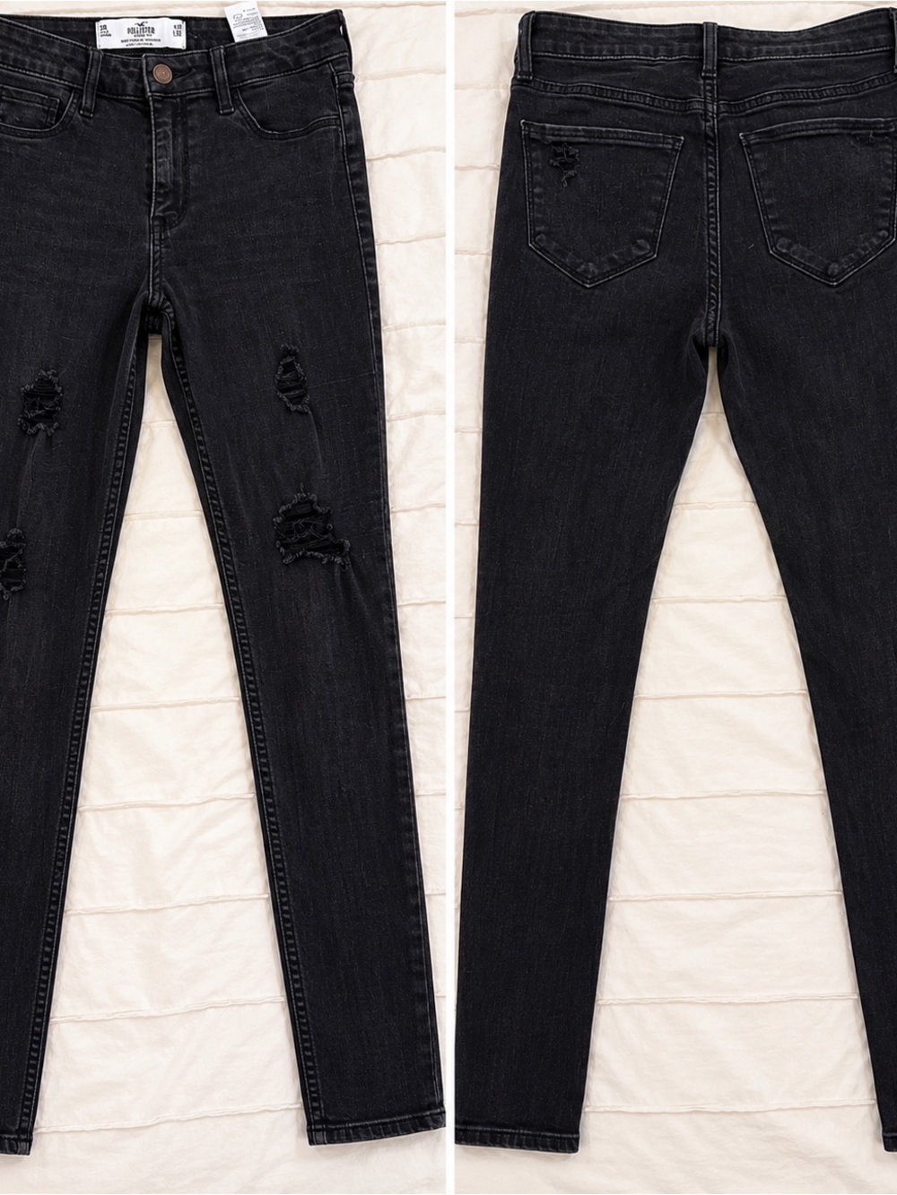 🖤 Hollister Dark Wash Distressed Skinny Jeans – Size 5R